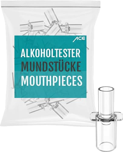 ACE Mundstücke für die Alkoholtester AF-33, A, Q und X - Packung mit 200 Promilletester-Mundstücken - 200er Mundstück-Packung