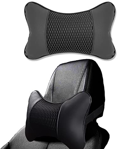 Bil Nackstöd Nackkudde För Bil, Nackstöd För Bilbarnstol, Läder Och Memory Foam Bilkudde, Rese Nackstödskudde, Nackstöd För Resor, Hem, Kontor Eller Bilkörning 1 stycke