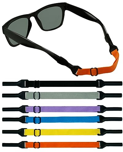 XWCHASA 6 Pcs Glasses Strap for Adult Kids, Multi-color Adjustable Sunglasses Eyeglasses Straps, Eye Glasses Strings, Around Neck Sports Glasses Strap for Outdoor Running Swimming