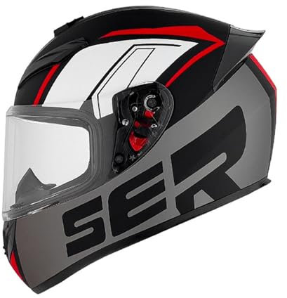 Integralhelm Motorradhelm Integral-Motorradhelm Mit Sonnenblende DOT/ECE-Zugelassene Helme Moped-Roller Cruiser Chopper Rollerhelm Für Damen Und Herren J,2XL