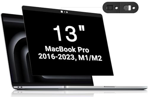 FILMEXT Écran de confidentialité pour MacBook Pro 13 (2016-2022, M1, M2)/MacBook Air 13 (2018-2021, M1), filtre anti-lumière bleue amovible pour ordinateur portable Mac 13