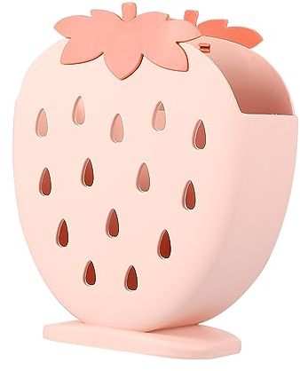 ABOOFAN 1 Pc Cesta De Drenaje Escurridor De Fregadero Escurridor De Cubiertos Tendedero De Pared Soporte para Cubiertos Cocina Rosa Caja De Cubiertos El Plastico Vajilla Reutilizable