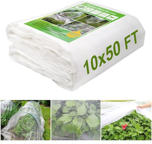KLEWEE 10 x 15 m Gartennetz, ultrafeine Pflanzennetzabdeckungen, Gartennetz für Hochbeete, Gemüse, Obstbaumnetz für Heidelbeersträucher, Barriere, Bildschirmschutz, Netzabdeckung