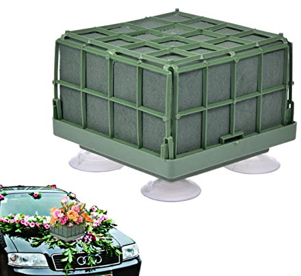 Espuma floral, Espuma Verde para Flores, 1 pieza de espuma para arreglos con flores secas, ladrillo húmedo de espuma floral, Esponja Arreglos Florales, Espuma Floral con Soporte y Rejilla