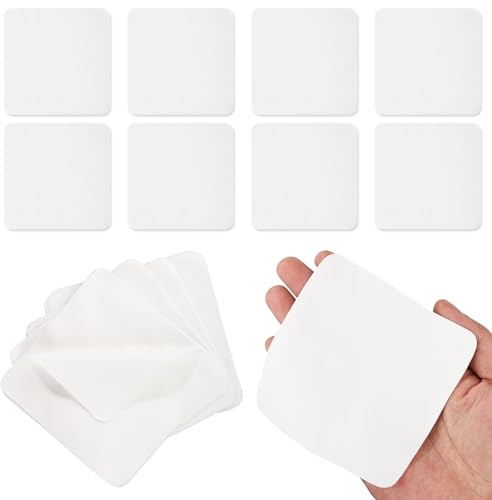 20pcs Chamois Cloths, 3.9x3.9 Inch Pottery Wheel Tools Chamois Soft Chamois Cleaning Cloth Multifunctional Leather Chamois Cloth Pottery Chamois Pottery Kit for Ceramic Craft Supplies