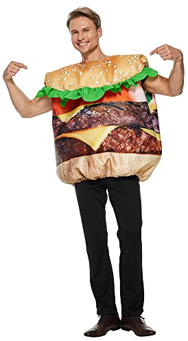 EraSpooky Adult's Hamburger French Fries Costume Halloween Couple Match Food Outfit