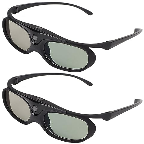 2st 144Hz Active Shutter DLP Link 3D-glasögon för Projektorer