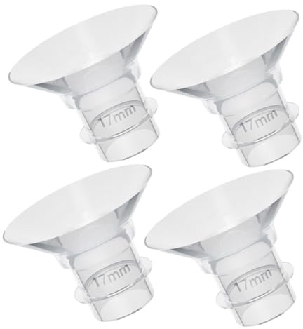 SHOWERORO Flexible Silikonflanscheinsätze für Tragbare Waschbare und Stabile Flansch Ersatzteile 4 Stück 17mm für Stillende Mütter