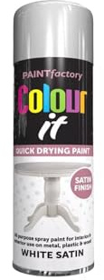 PEBBLE HUG White Satin Finish Spray, Quick Drying, Wood, Metal, Plastic Surfaces, Ideal For Home Decor, DIY Projects, And Crafting Needs, Long Lasting, 250ml, (1 Pcs)
