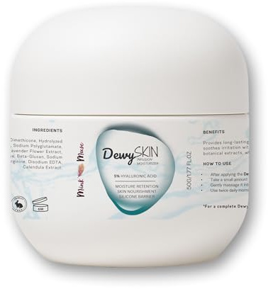 DewySKIN Infusion Moisturiser with 5% Hyaluronic Acid, Shea Butter & Licorice – Hydrating Face Cream for Women & Men, Anti-Aging, Brightening, Soothing, Dry Skin Moisturiser, Night Cream