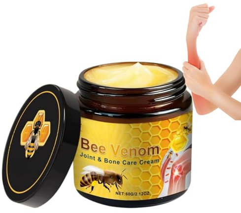 Bee Venom Jo-int and Bone Relief Cream-Bee Venom Skin Treatment Cream-Non-Greasy Fast Absorbing,Relief Gel for Foot, Knee,Heel,Shoulder& Joint,Deep Heat Muscle Relaxant with Mint