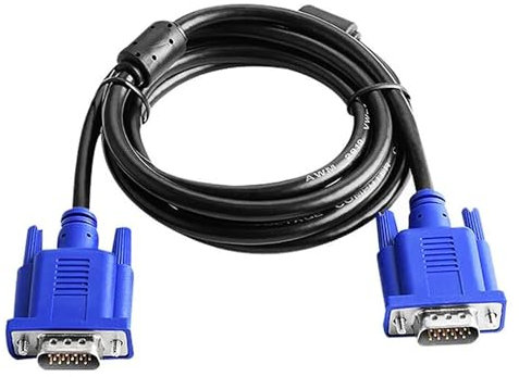 VGA Cable 6 Feet, Male to Male VGA Monitor Cable, 1080P@60Hz Full HD High Resolution, for Video Transmission, for Computer, Laptop, Projector & Display, Ideal for Office or Home Use