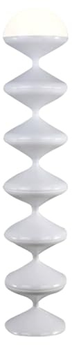 ATAPNLNMTZ Modern Floor Lamp, Tall Standing Light with Dome Glass Shade, 3 Color Temperatures, Stand up Lamps for Living Room, Bedroom(White)