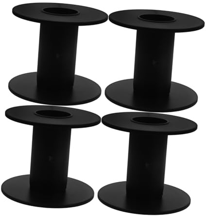 PRETYZOOM 4pcs Compact Plastic Spool for Fishing Line and Wire, Empty Cable Spools Replacement for Soldering and Heating Wires, Portable Cylindrical Design for Workshop and Home