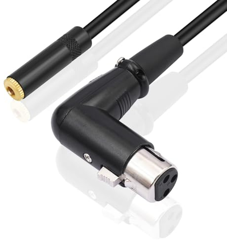 LLINthy Adaptador hembra en ángulo recto de 3 pines a 3,5 mm, hembra de 3,5 mm a hembra estéreo de 3 pines a hembra de 3 pines hembra