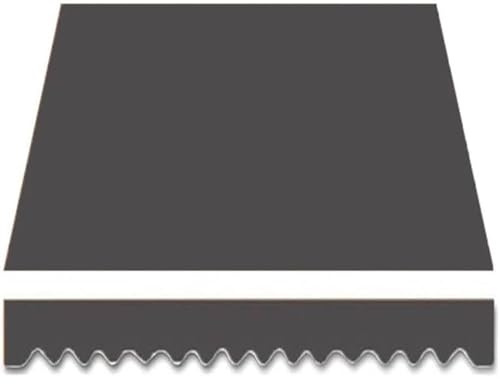 Markise Ersatzstoff 3x2m 4x3m 5x3m,Markise Ersatzstoff Balkonmarkise Sonnenschutz Stoff Mit Volan,markisenstoff wasserdicht,Polyester 320 g/m² Stoff,Grau,4x2.5m