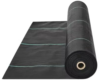 DIWAL Telo Pacciamatura Membrana Antierbacce Tessuto Giardino UV Resistente per Controllo Erbacce in Sentieri, Viali, Aiuole, Terrazza, Ingressi(1m x 200m)