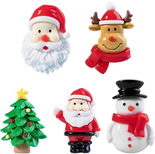 Lot De 5 Désodorisants De Voiture À Clipser pour Sapin De Noël, Père Noël, pour Ventilation d'air, Décoration De Noël