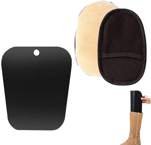 YUVKIN 2 Pezzi Tendistivali in Plastica, Modelli per Stivali Alti, Supporti per Stivali Uomo e Donna Completi di 1 Guanto (Nero)