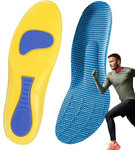 Komfortinnersulor – 25 cm platta skoinlägg, ortopediska tryckavlastande innersulor, fotvalvsstödskuddar | Work Athletic Vandring innersulor, hållbara, lätta, bekväma fotvård för S