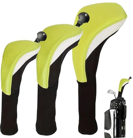 Coperture Per Teste Di Bastoni Da Golf - Custodia Di Protezione In Mesh Da 3 Pezzi - Copri Driver Per Mazze Da Golf | Per Uomini Donne Appassionati Di Sport Campo Di Pratica