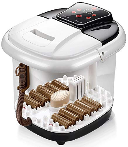 Vasca idromassaggio per piedi con massaggio automatico e calore, vasca per pedicure Spahine per atleti, vasca per bagno con bolle, controllo digitale della temperatura regolabile