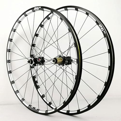 SXSHEYS MTB-Fahrradfelgen 26, 27,5 und 29 Zoll, Scheibenbremsen-Laufradsatz, gedichtete Lager, Nabe mit Schnellspanner vorne und hinten, 24 Loch, 7-11-fach Kassette