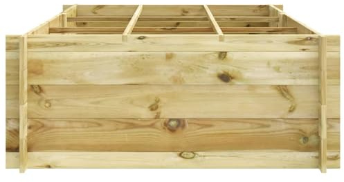 HOMELEN Bancal alto de 150 x 100 x 40 cm, madera de pino impregnada, resistente a la intemperie, robusto y fácil de limpiar, jardinera, jardinera, jardinera, terraza, jardinera, jardinera, jardinera