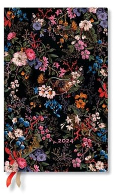 Floralia (William Kilburn) Maxi Horizontal 12-month Dayplanner 2024 (Elastic Band Closure)