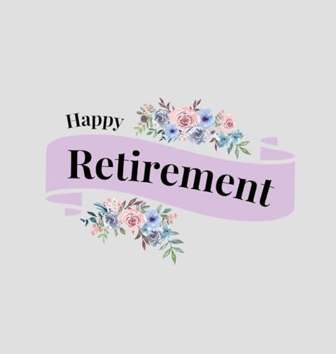 Happy Retirement Guest Book with lined pages (hardback)
