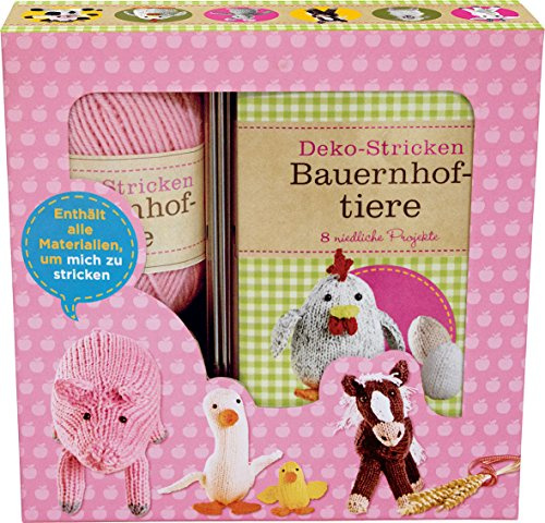 Deko-Stricken Bauernhoftiere: 8 niedliche Projekte. Enthält das Material für ein Schweinchen