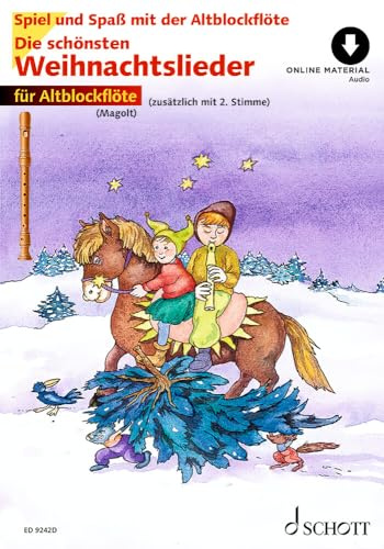 Die schönsten Weihnachtslieder: sehr leicht bearbeitet. 1-2 Alt-Blockflöten. (Spiel und Spaß mit der Blockflöte)