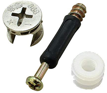 Furniture Connecting Cam Fitting Cam Lock Nut 3-in-1 Furniture Connecting Fastener Bolt Nut Set for Cabinet Wardrobe (25 Sets）