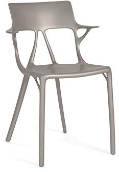 Kartell A.I. Sedia, Tecnopolimero termoplastico Riciclato, Grigio, H 81 cm