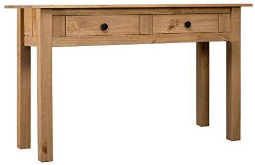 Tidyard Konsolentisch Bestelltisch Sideboard Holzschreibtisch Konsole Mit 2 Schubladen,Computertisch Schreibtisch Highboard Flurtisch 100 x 40 x 73 cm,Kiefer-Massivholz