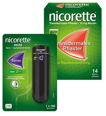 Nicorette Mint Spray 1 mg 1 Stück + Nicorette TX Pflaster 15 mg 14 Pflaster
