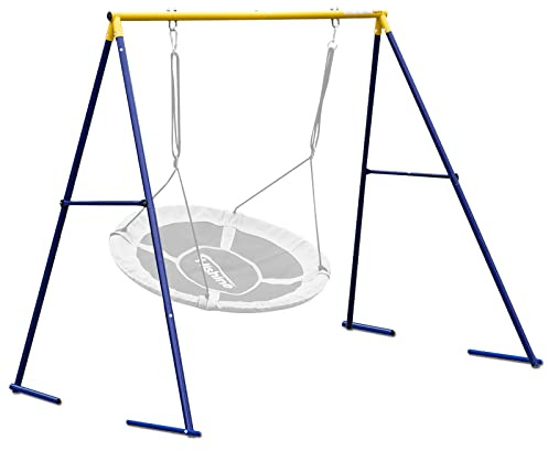 440lbs Swing Stand A Frame Heavy Duty, 71” Height Full Metal Swing Frame,Anti-Rust and All Weather Resistance,Suit Saucer Swing,Swing Chair for Kids in Backyard,Outdoor,Playground(Without Swing)