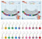 NBEADS 24 Uds Marcadores de Punto de Cuentas de Vidrio, Marcador de Punto de Ganchillo Marcador de Punto de Bloqueo con 304 Cierre de Acero Inoxidable para Accesorios de Ganchillo, Color Mixto