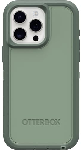 OtterBox Schutzhülle für iPhone 15 Pro Max (nur) Defender Series XT – Smaragd Isle (Grün), Bildschirmlos, robust, rastet an MagSafe an, Befestigung mit Umhängeband