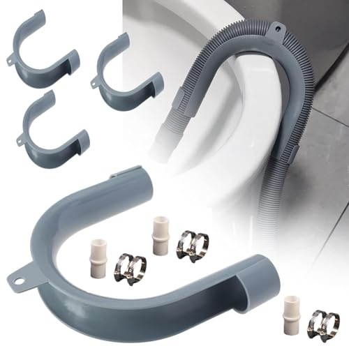 4 Stück Abflussschlauch-Haken, U-Form, Abflussschlauchführung, universelle U-Form, Ablaufschlauchführung, Montageclip, Schlauchhalter, um das Schlauchende im Drainagebereich zu halten