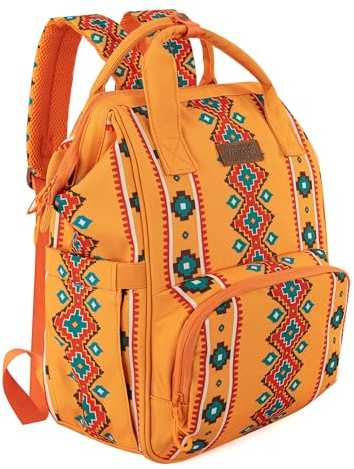 Wrangler Azteken-Rucksack, organisierter Tagesrucksack, Reise-Babytasche mit Kinderwagengurt und seitlichen Flaschentaschen