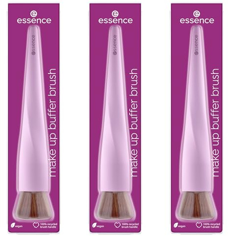 essence make up buffer brush, Make-Up Pinsel, Nr. 01, Mehrfarbig, Nanopartikel frei, 3er Pack (3x1pcs)