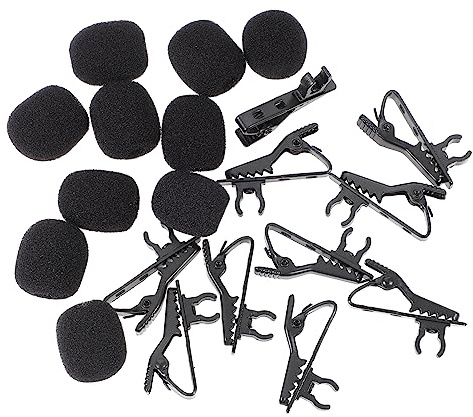 VICASKY 10stücke Mikrofon-clip Für Revers Mini Lavalier-mikrofon Mit Abdeckungen Eisen-clip Für Hemd Kragen Sprachaufnahmen Videokonferenzen Voice-chat Online-karaoke