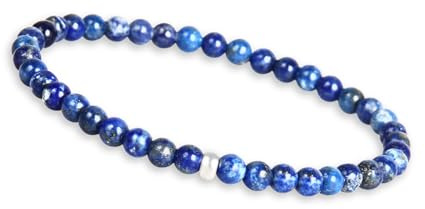 GD GOOD.designs Perlenarmband Damen – 4mm Naturstein Edelstein Armband mit 925 Silber Perle, Kugelarmband, Geschenk für Frauen (Valentinstag, Geburtstag)