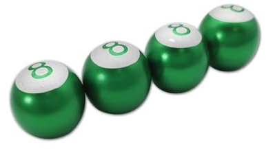 Valve Caps 4pcs Universal Tire Valve Stem Caps Billiards Pool 8 Ball Shape Auto Car Truck Mountain Bike Wheel Air Valve Stem Caps(Color1)