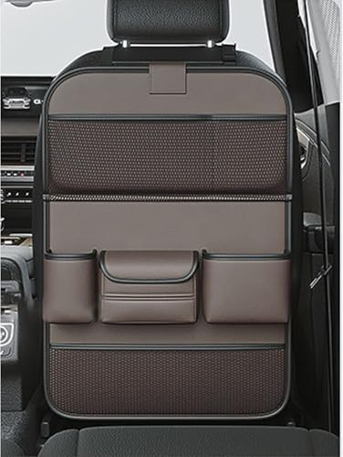 ZanLIn Autositz Rücksitz Organizer für VW T6 California 2016-2024, Rückenlehnenschutz Auto Kinder, Aufbewahrungstasche mit Klapptisch