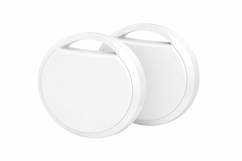 Oscanna Air Tracker 2-Pack – Works with Apple Find My App, GPS Finder for Keys, Wallet, Pets & Bags WHITE