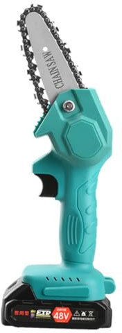 Abaodam Motosega Elettrica Mini Batteria Per Disboscamento e Falegnameria Design Leggero Motore Efficiente Per Taglio Tronchi e Rami Spina Ue Inclusa