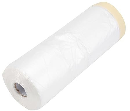 HOMSFOU Película De Enmascaramiento Para Pintura y Película Protectora Aerosol Certificada, Resistente Al Sol, Tamaño 1100 Mm x 30 M, Para Renovación De Vehículos y Protección Hogar