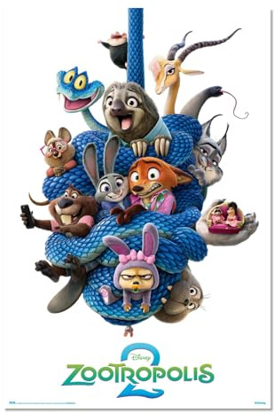 Grupo Erik Disney Poster Zootropolis 2 61 x 91,5 cm | Poster da Parete, Carta Lucida, Incorniciabile, Colori Brillanti, Decorazione Cameretta
